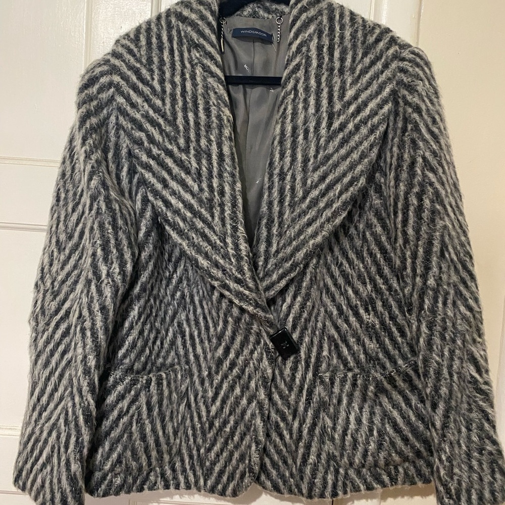 Plus Size Wool/Mohair Blend Pea Coat